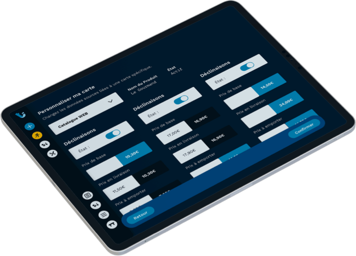 Carte restaurant par plateforme de livraison