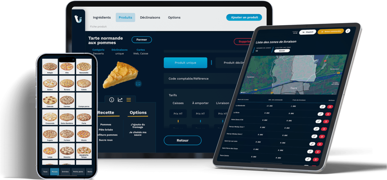 Zones de livraison dispatch