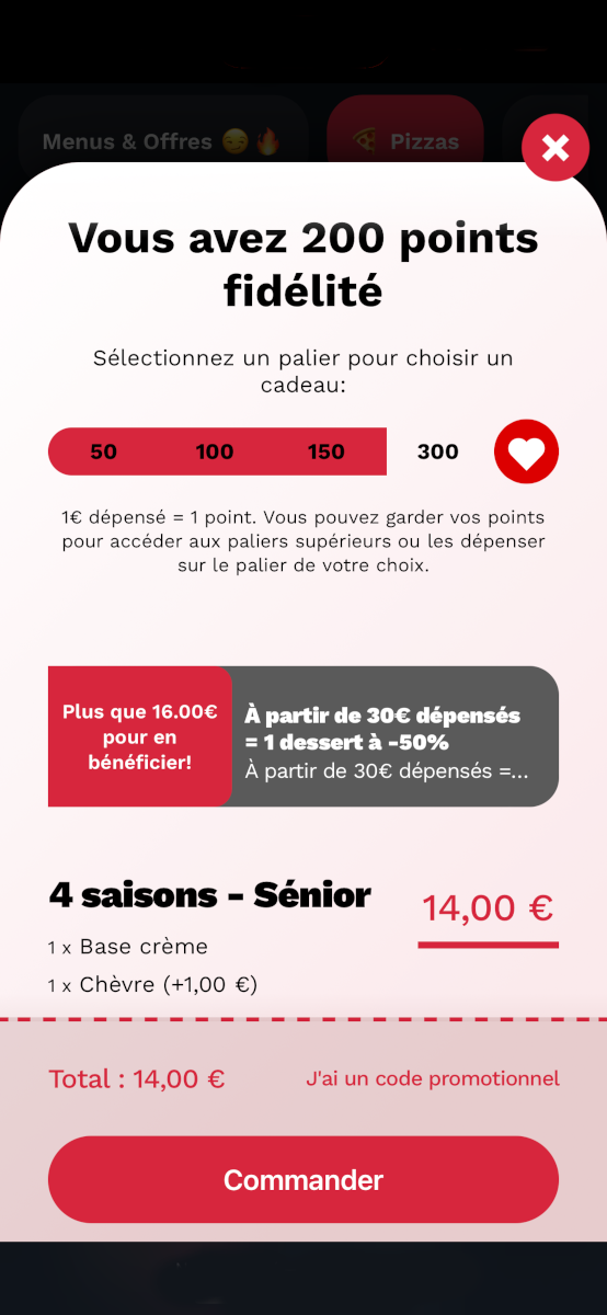 Fidélité client caisse