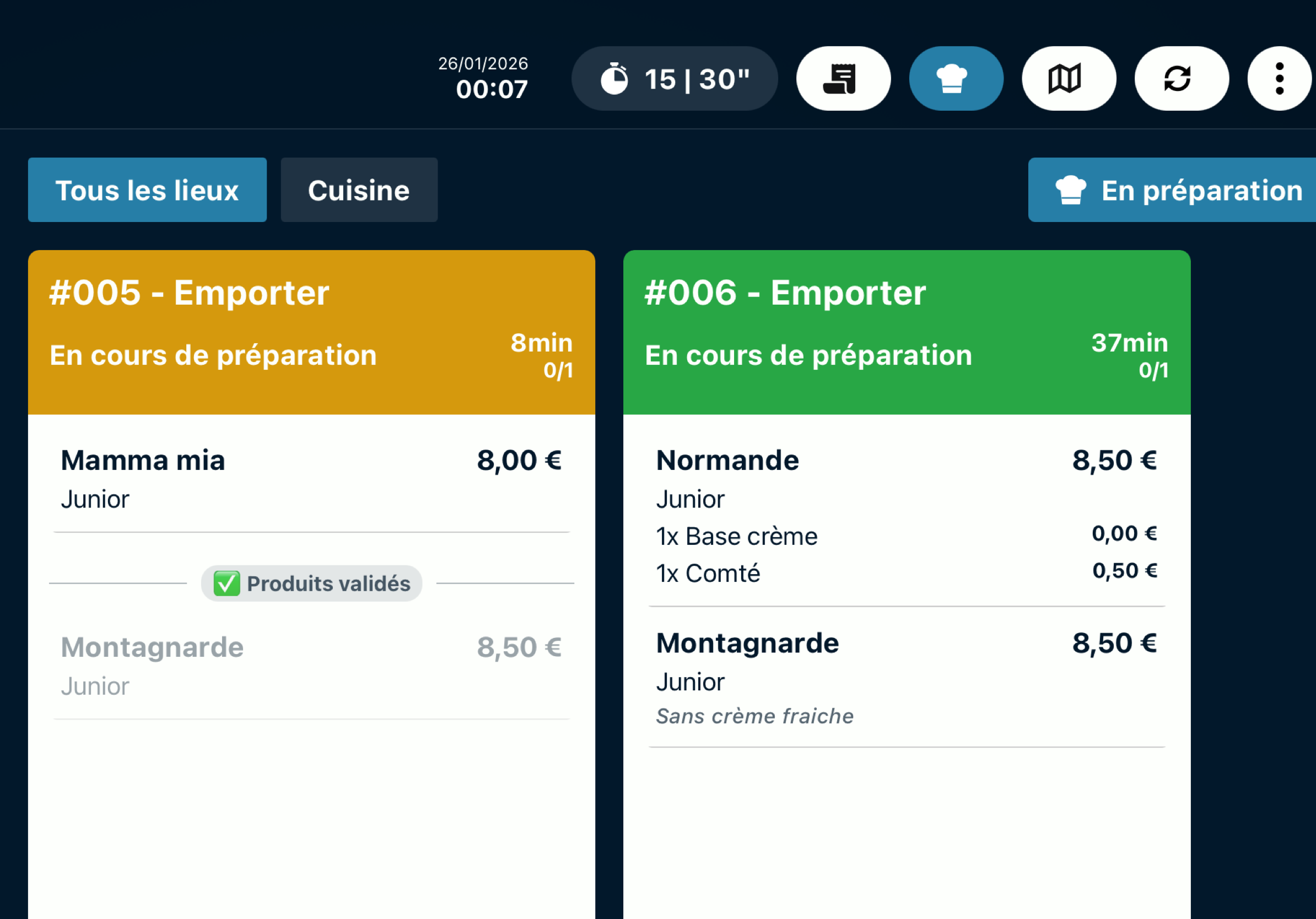 Gestion des priorités KDS