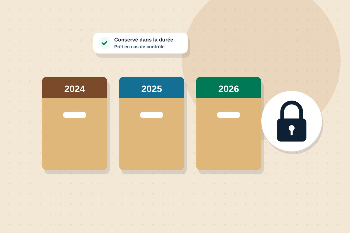 Des archives classées par année et verrouillées pour conserver les données d'encaissement