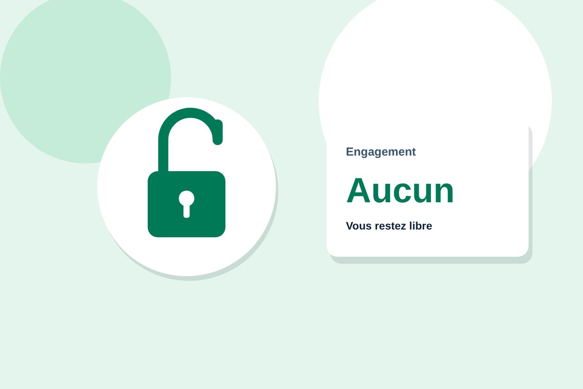 Un cadenas ouvert : aucun engagement de durée, même après la migration