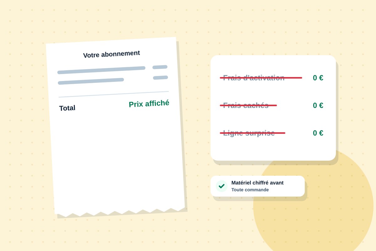 Une facture claire : le prix affiché, sans frais d'activation caché ni ligne surprise