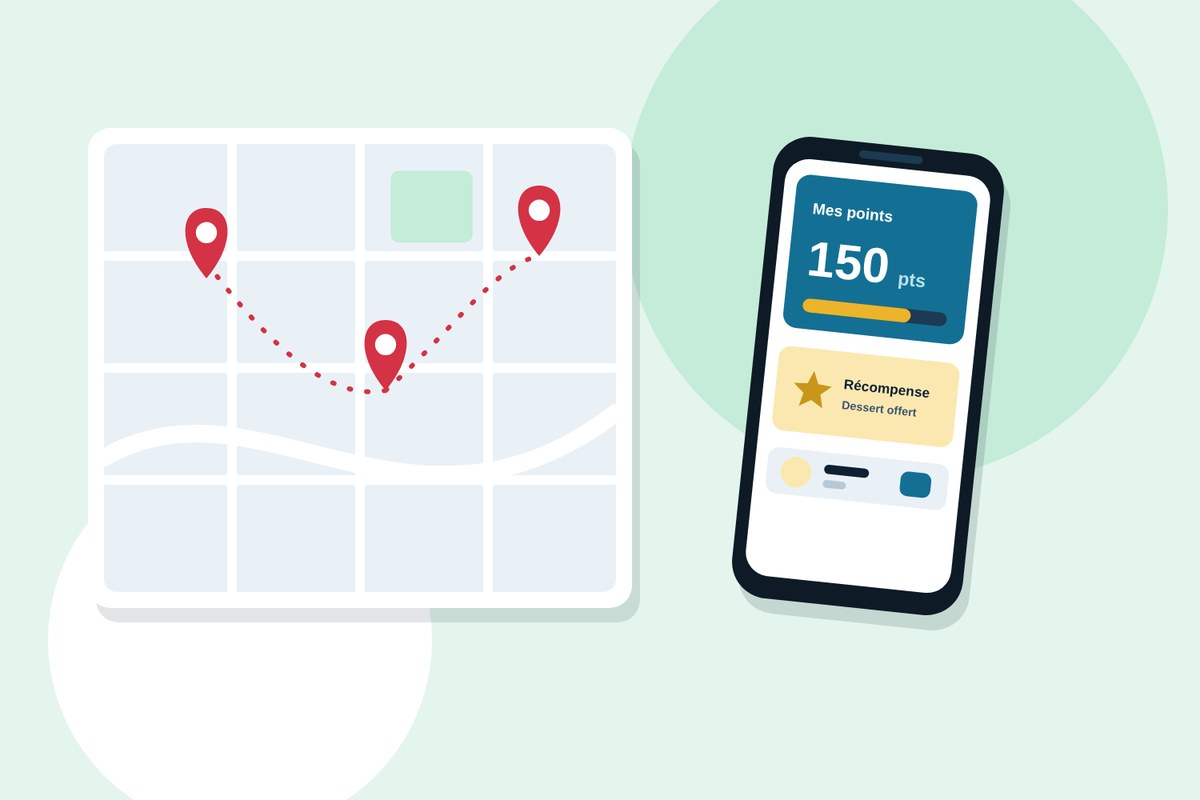 Un client retrouve le food truck sur plusieurs marchés et cumule ses points avec son compte