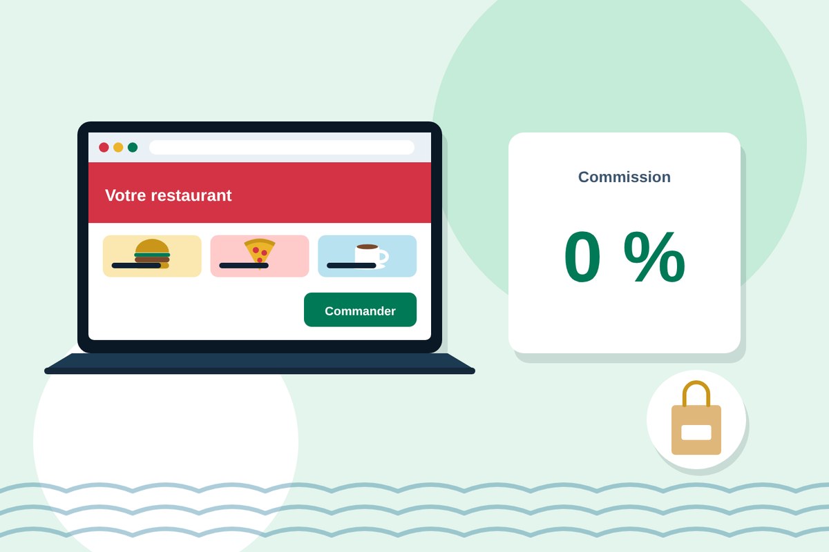 Une boutique en ligne aux couleurs du restaurant capte la vente à emporter sans commission