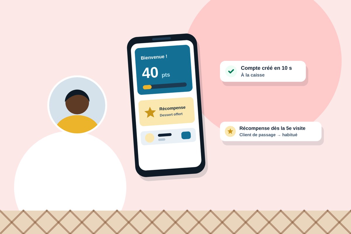 Un compte fidélité créé en quelques secondes pour transformer un client de passage en habitué