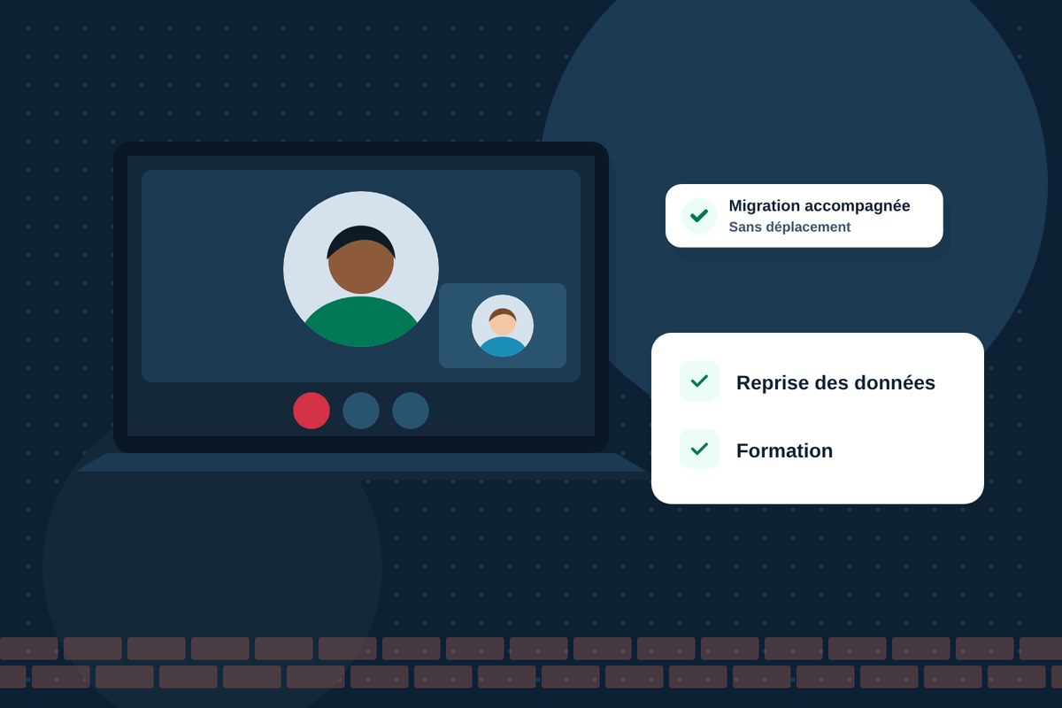 Une visio de formation : l'équipe démarre sans attendre un déplacement