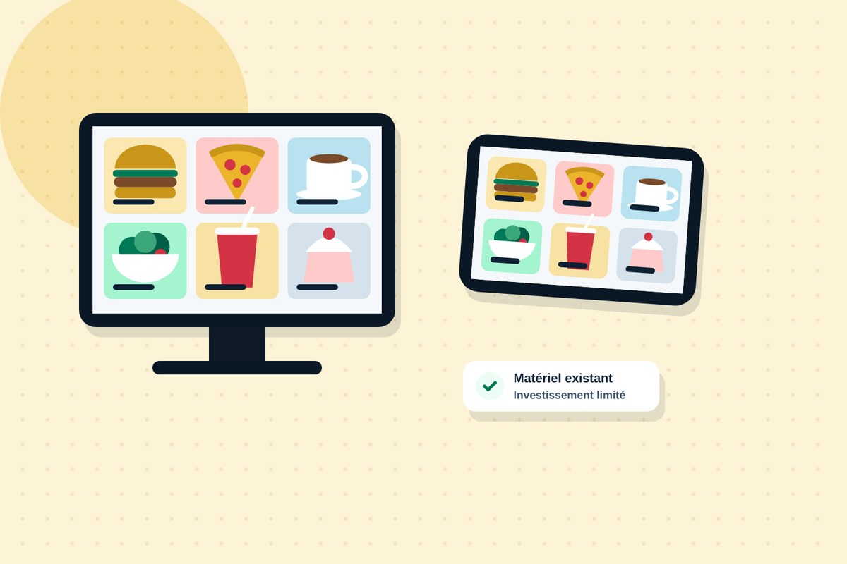 Tick'eat installé sur les tablettes de salle et le PC déjà présents dans le restaurant